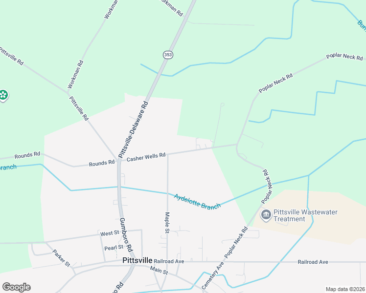 map of restaurants, bars, coffee shops, grocery stores, and more near 34666 Casher Wells Road in Pittsville