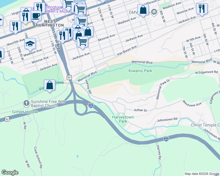 map of restaurants, bars, coffee shops, grocery stores, and more near 1677-1735 Orchard Avenue in Huntington
