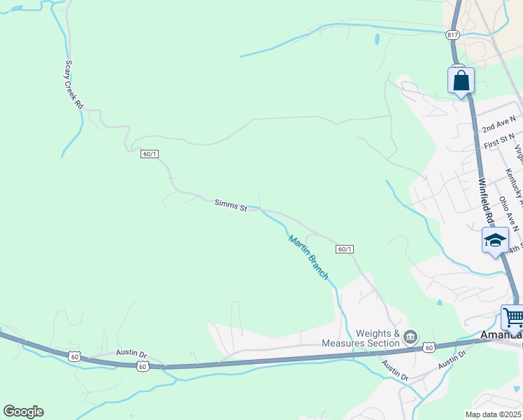 map of restaurants, bars, coffee shops, grocery stores, and more near 481 Simms Street in Saint Albans