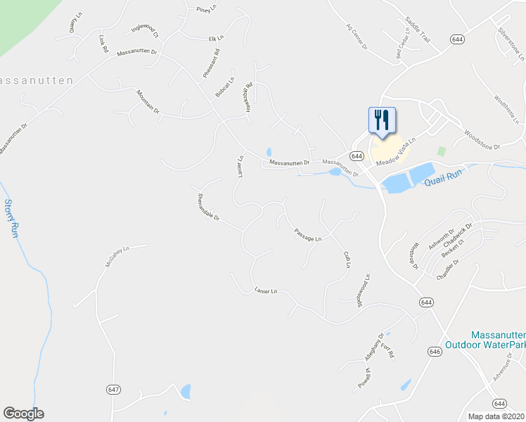 map of restaurants, bars, coffee shops, grocery stores, and more near 2311 Lanier Lane in McGaheysville