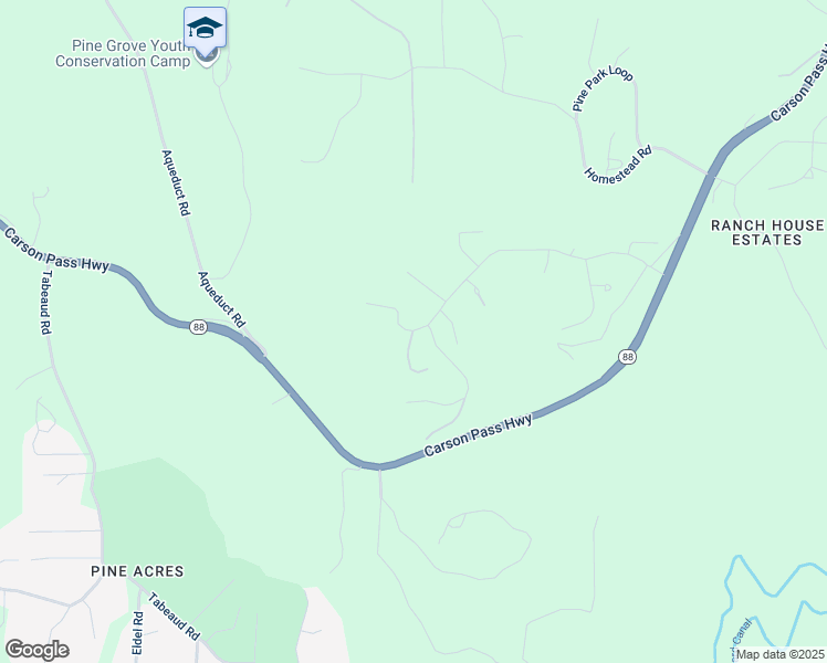 map of restaurants, bars, coffee shops, grocery stores, and more near 19501 Gayla Drive in Pine Grove