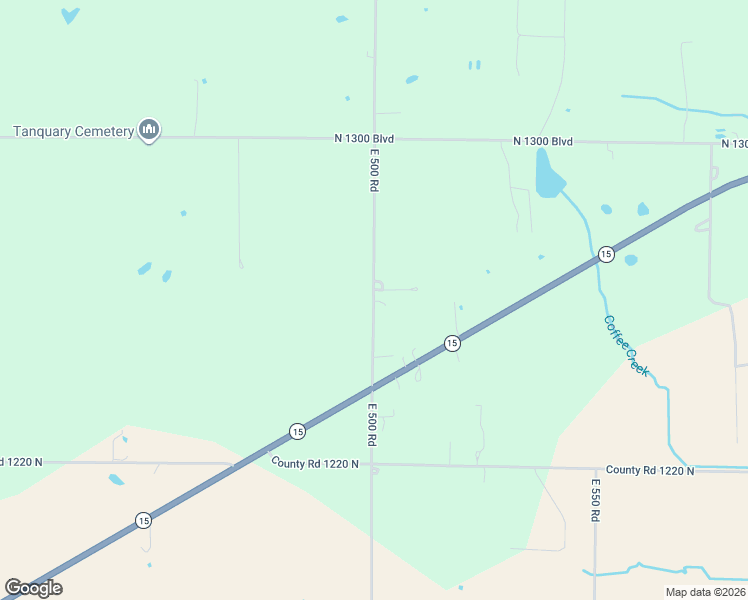 map of restaurants, bars, coffee shops, grocery stores, and more near 12614 East 500 Road in Mount Carmel