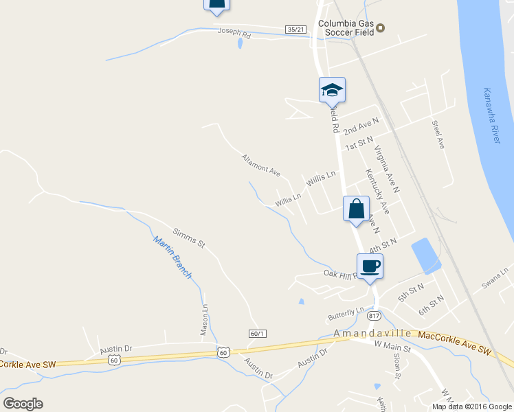 map of restaurants, bars, coffee shops, grocery stores, and more near 40 Willis Ln in St Albans