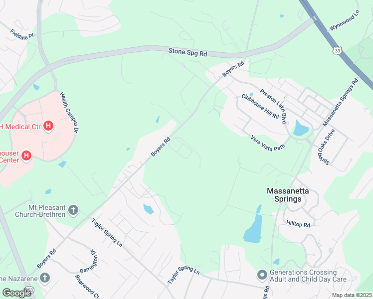 map of restaurants, bars, coffee shops, grocery stores, and more near 967 Boyers Road in Harrisonburg