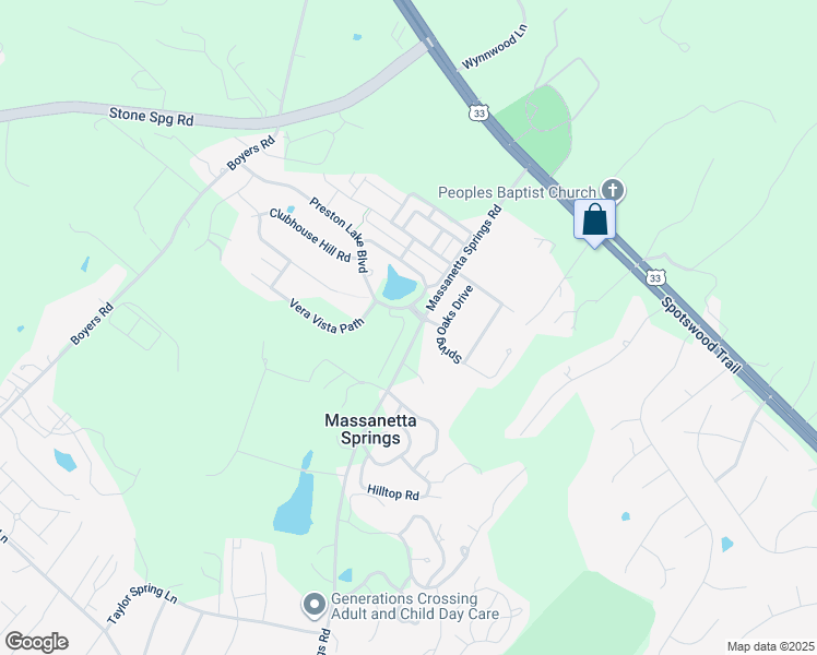map of restaurants, bars, coffee shops, grocery stores, and more near 3397 Monterey Drive in Harrisonburg