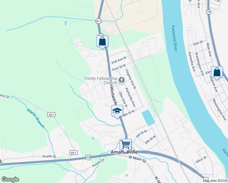 map of restaurants, bars, coffee shops, grocery stores, and more near 115-159 Winfield Rd in St Albans