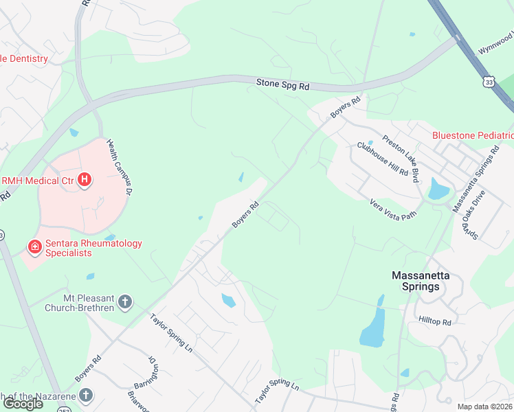 map of restaurants, bars, coffee shops, grocery stores, and more near Boyers Road in Harrisonburg