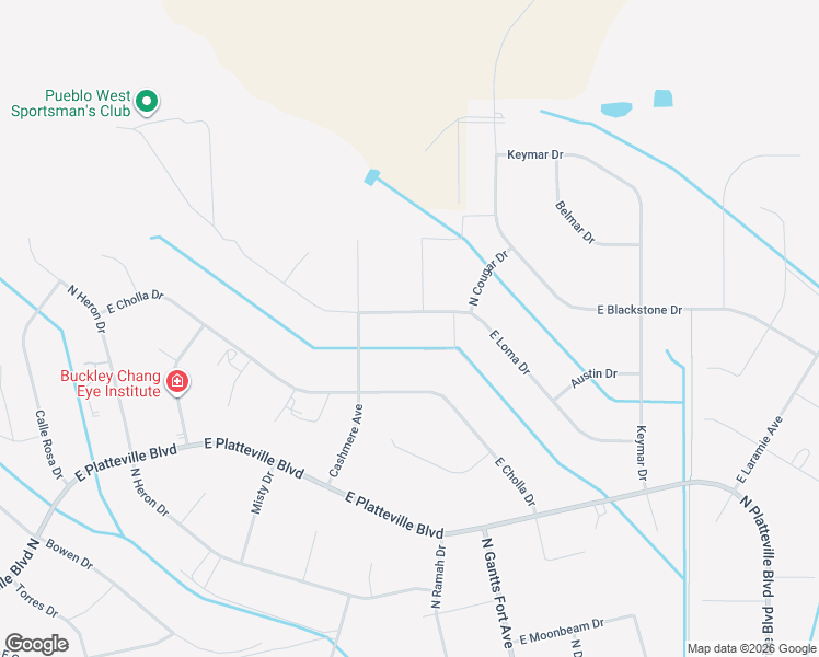 map of restaurants, bars, coffee shops, grocery stores, and more near 730-756 East Loma Drive in Pueblo West
