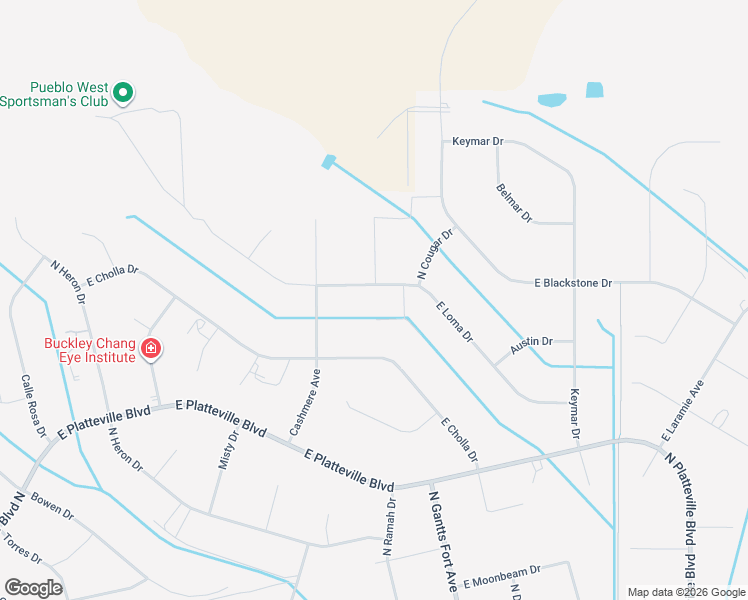 map of restaurants, bars, coffee shops, grocery stores, and more near 730-756 East Loma Drive in Pueblo West
