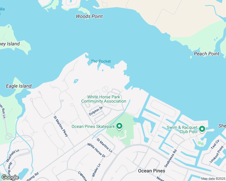 map of restaurants, bars, coffee shops, grocery stores, and more near 14 Deep Sea Drive in Ocean Pines