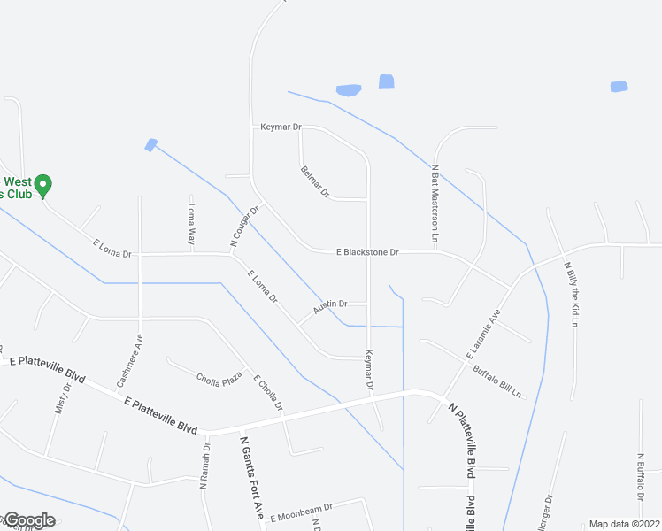 map of restaurants, bars, coffee shops, grocery stores, and more near 974 East Blackstone Drive in Pueblo West