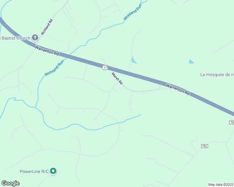 map of restaurants, bars, coffee shops, grocery stores, and more near 11 Marsh Run Road in Fredericksburg