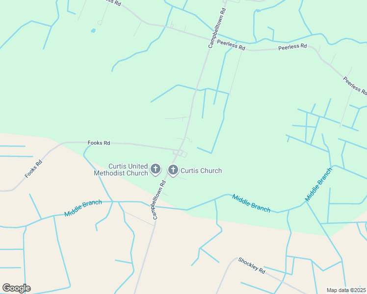 map of restaurants, bars, coffee shops, grocery stores, and more near 11910 Campbelltown Road in Bishopville