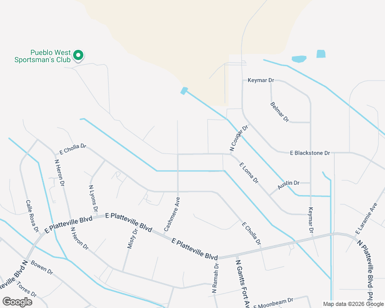 map of restaurants, bars, coffee shops, grocery stores, and more near 730 East Loma Drive in Pueblo West