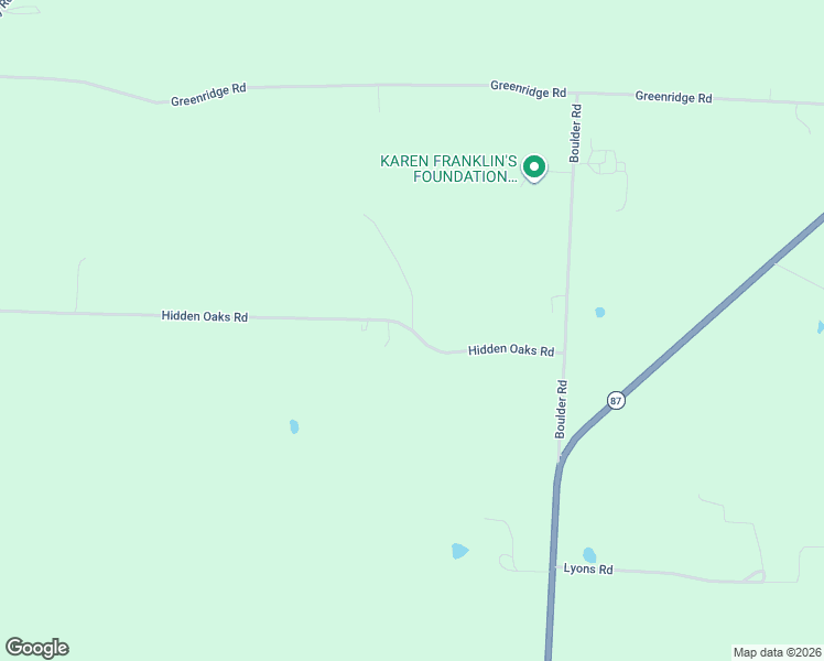 map of restaurants, bars, coffee shops, grocery stores, and more near 157 Hidden Oaks Road in Eldon