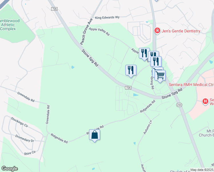 map of restaurants, bars, coffee shops, grocery stores, and more near in Harrisonburg