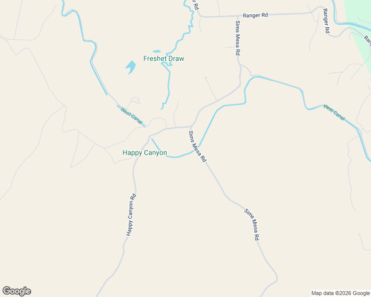 map of restaurants, bars, coffee shops, grocery stores, and more near 10549 Sims Mesa Road in Montrose