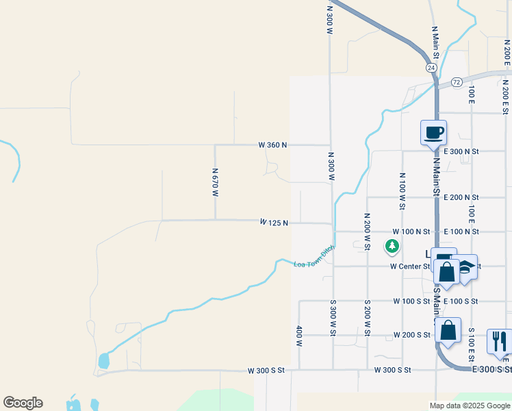 map of restaurants, bars, coffee shops, grocery stores, and more near in Loa