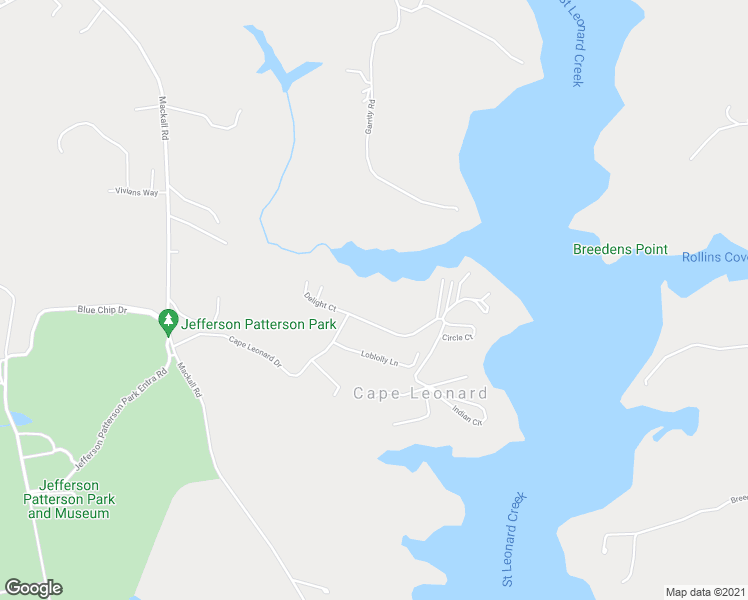 map of restaurants, bars, coffee shops, grocery stores, and more near 2385 Cape Leonard Dr in Calvert