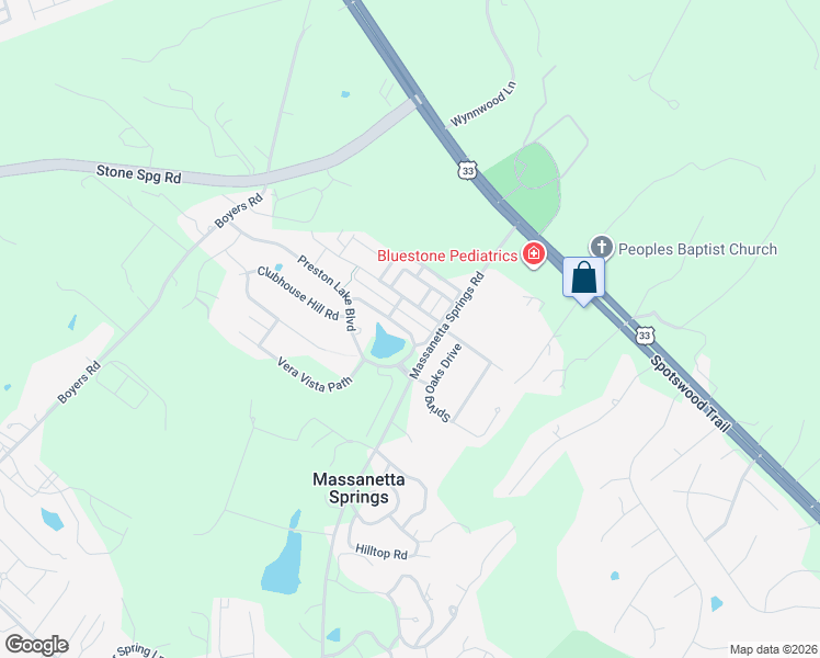 map of restaurants, bars, coffee shops, grocery stores, and more near 3416 Charleston Boulevard in Harrisonburg