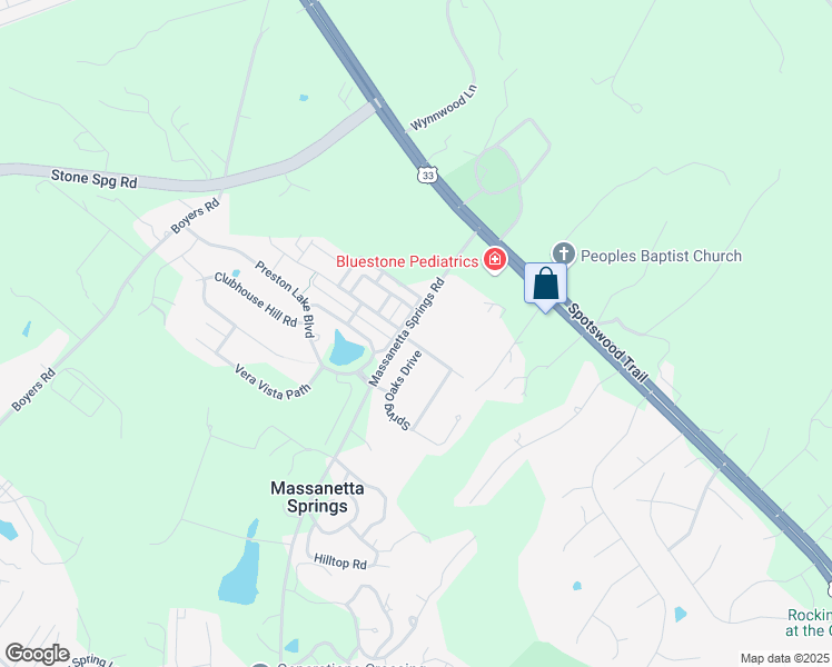 map of restaurants, bars, coffee shops, grocery stores, and more near 3569 Forest Oaks Lane in Harrisonburg