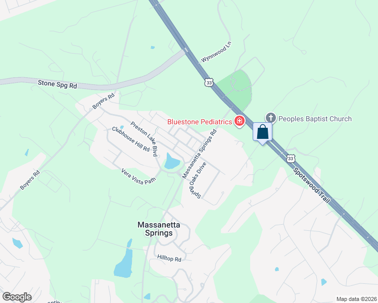 map of restaurants, bars, coffee shops, grocery stores, and more near 3416 Charleston Boulevard in Harrisonburg