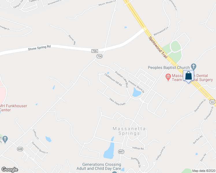 map of restaurants, bars, coffee shops, grocery stores, and more near Henry Grant Hill in Harrisonburg