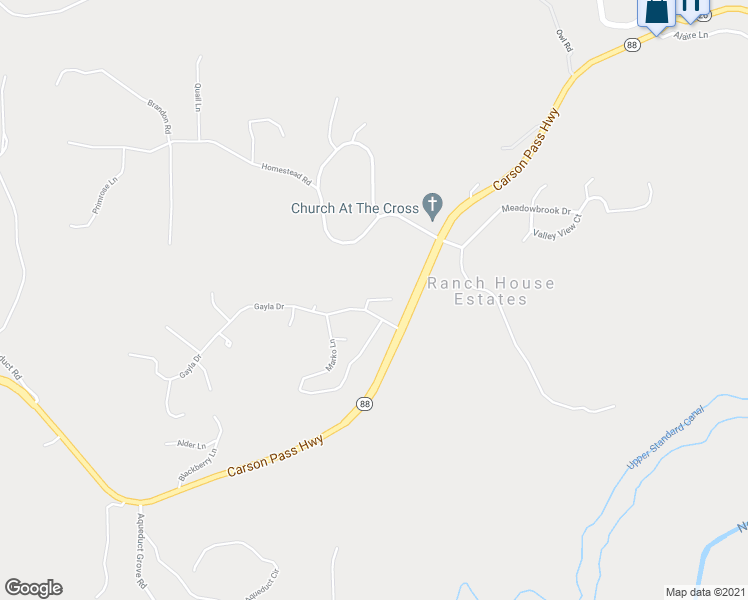 map of restaurants, bars, coffee shops, grocery stores, and more near 13645 Foothill Pines Court in Pine Grove