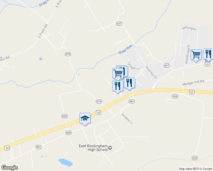 map of restaurants, bars, coffee shops, grocery stores, and more near Vinny Court in Elkton
