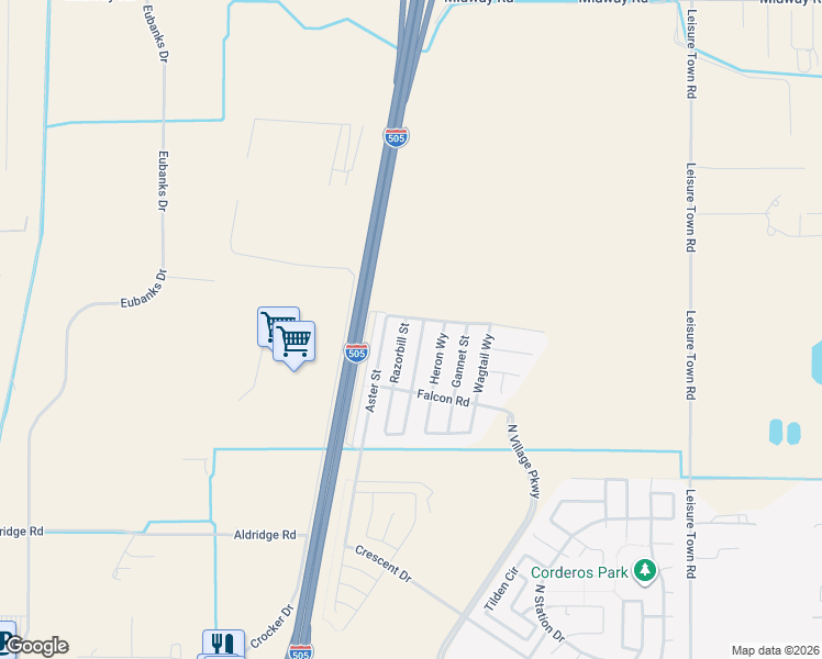 map of restaurants, bars, coffee shops, grocery stores, and more near in Vacaville