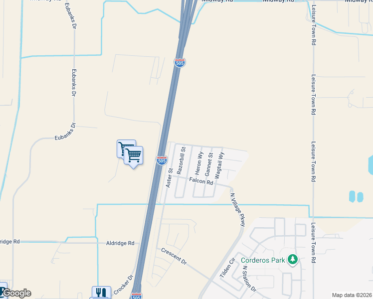 map of restaurants, bars, coffee shops, grocery stores, and more near in Vacaville