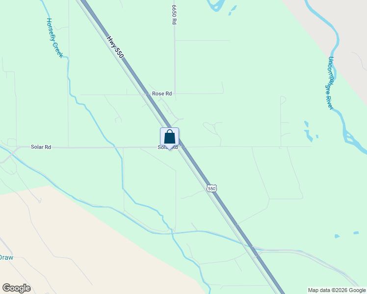 map of restaurants, bars, coffee shops, grocery stores, and more near 66631 Solar Road in Montrose