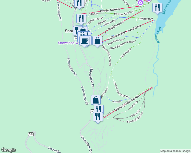 map of restaurants, bars, coffee shops, grocery stores, and more near Leatherbark Lane in Dunmore