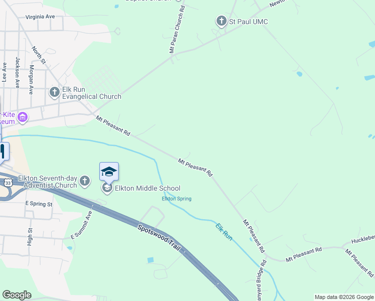 map of restaurants, bars, coffee shops, grocery stores, and more near 17479 Mount Pleasant Road in Elkton