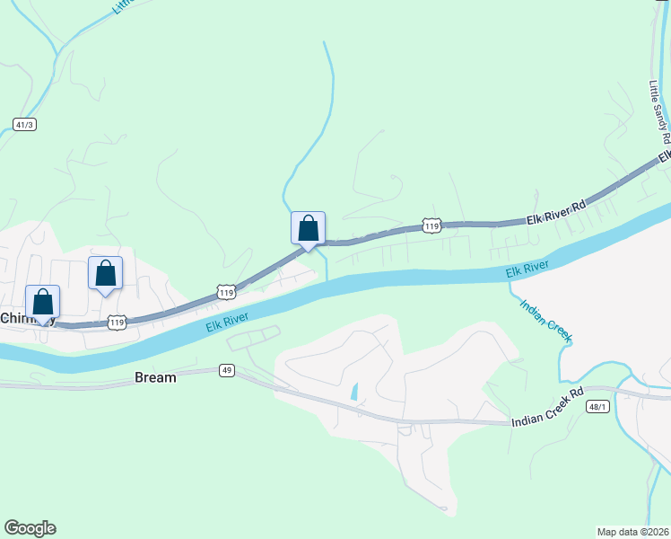 map of restaurants, bars, coffee shops, grocery stores, and more near 96 Hazel Drive in Elkview
