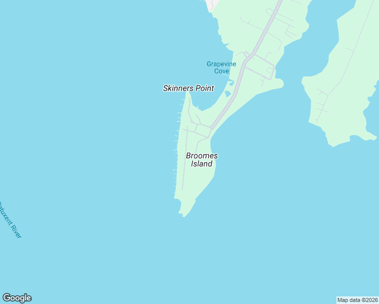 map of restaurants, bars, coffee shops, grocery stores, and more near 9370 River View Road in Broomes Island