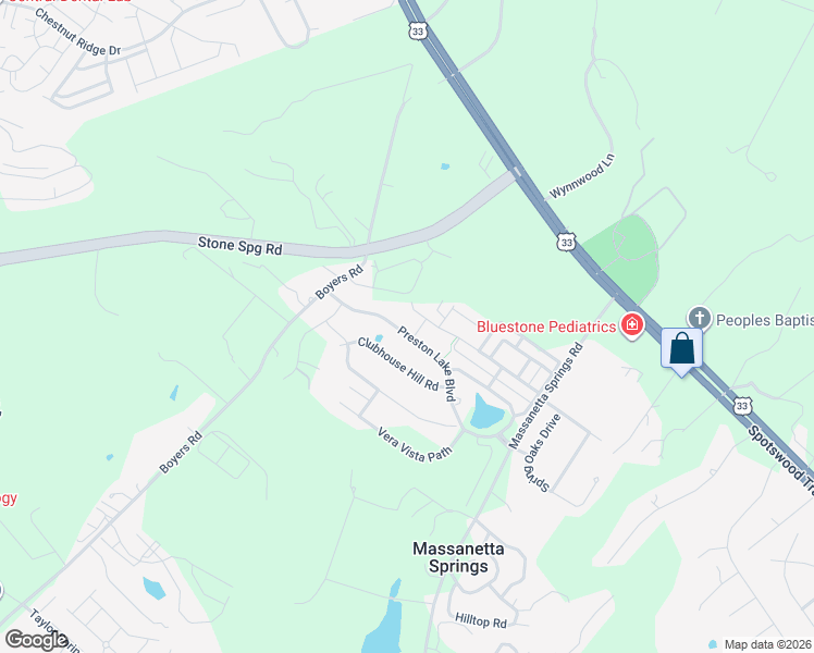 map of restaurants, bars, coffee shops, grocery stores, and more near 3091 Preston Lake Boulevard in Harrisonburg