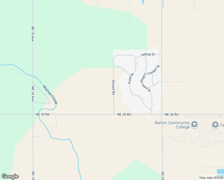 map of restaurants, bars, coffee shops, grocery stores, and more near 301-351 Sunset Road in Great Bend