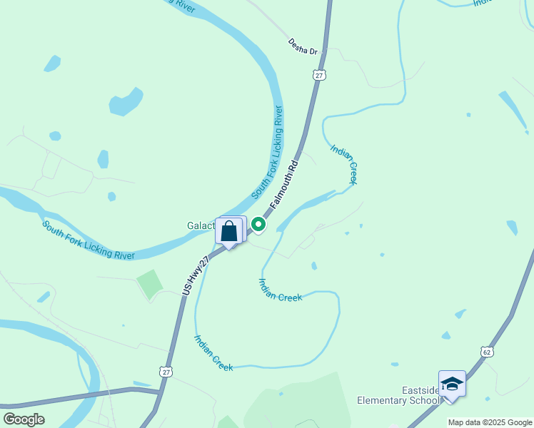 map of restaurants, bars, coffee shops, grocery stores, and more near 1500-1598 Falmouth Road in Cynthiana