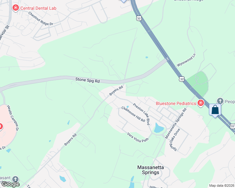 map of restaurants, bars, coffee shops, grocery stores, and more near 500 Boyers Road in Harrisonburg