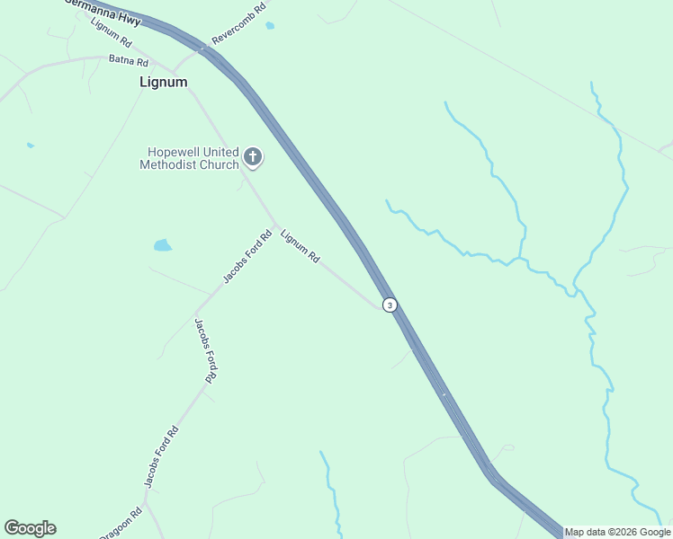 map of restaurants, bars, coffee shops, grocery stores, and more near 24051 Lignum Road in Lignum