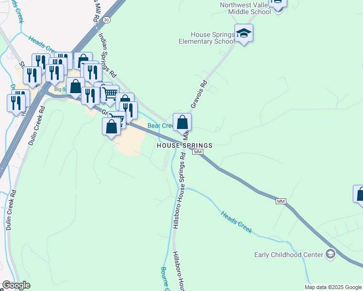 map of restaurants, bars, coffee shops, grocery stores, and more near in Jefferson County