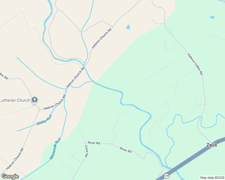 map of restaurants, bars, coffee shops, grocery stores, and more near Hebron Church Road in Madison