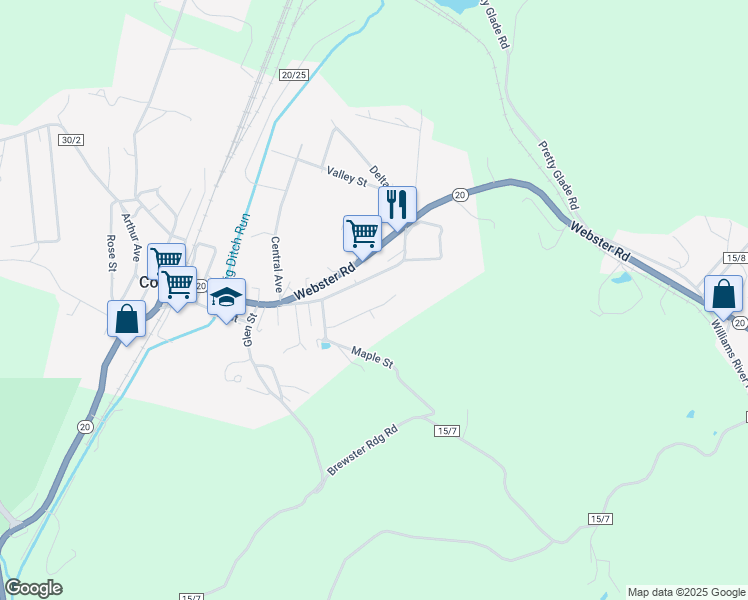 map of restaurants, bars, coffee shops, grocery stores, and more near 67 Grand Ave in Cowen
