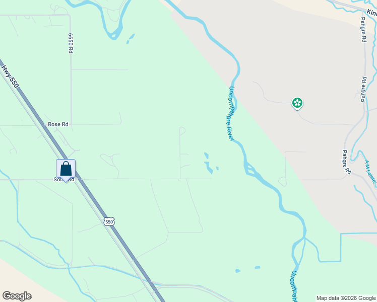 map of restaurants, bars, coffee shops, grocery stores, and more near 66961 Solar Rd in Montrose