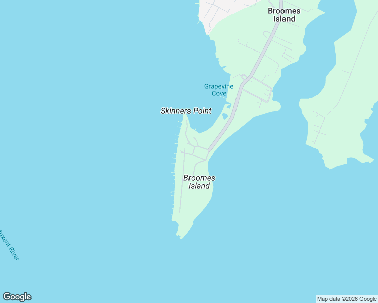 map of restaurants, bars, coffee shops, grocery stores, and more near 9314 River View Road in Broomes Island