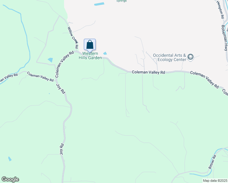 map of restaurants, bars, coffee shops, grocery stores, and more near 15895 Coleman Valley Road in Occidental