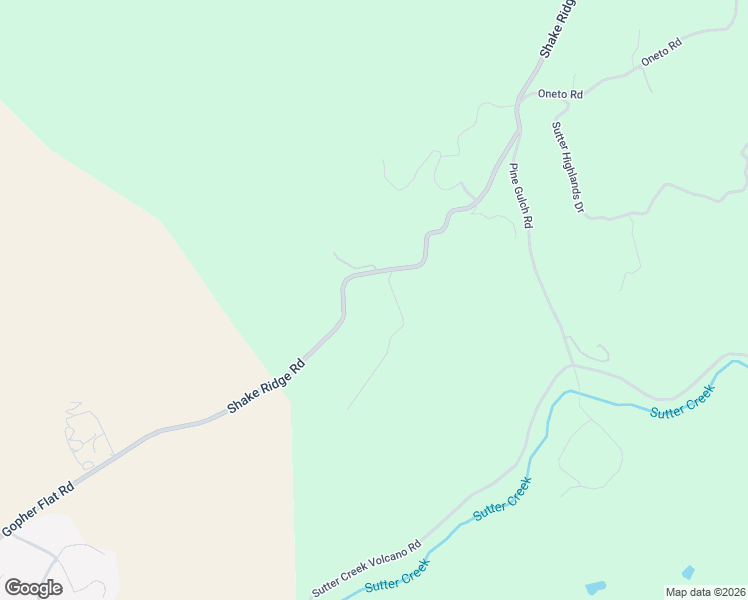 map of restaurants, bars, coffee shops, grocery stores, and more near 13480 Shake Ridge Road in Sutter Creek