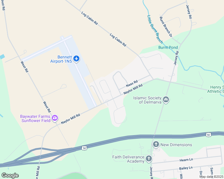 map of restaurants, bars, coffee shops, grocery stores, and more near 7853 Bennett Park Drive in Salisbury