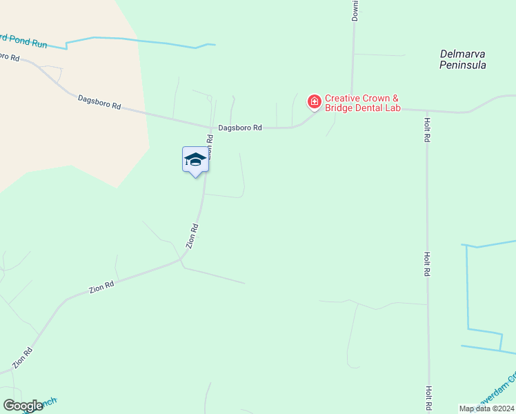 map of restaurants, bars, coffee shops, grocery stores, and more near 31681 Hideaway Drive in Parsonsburg